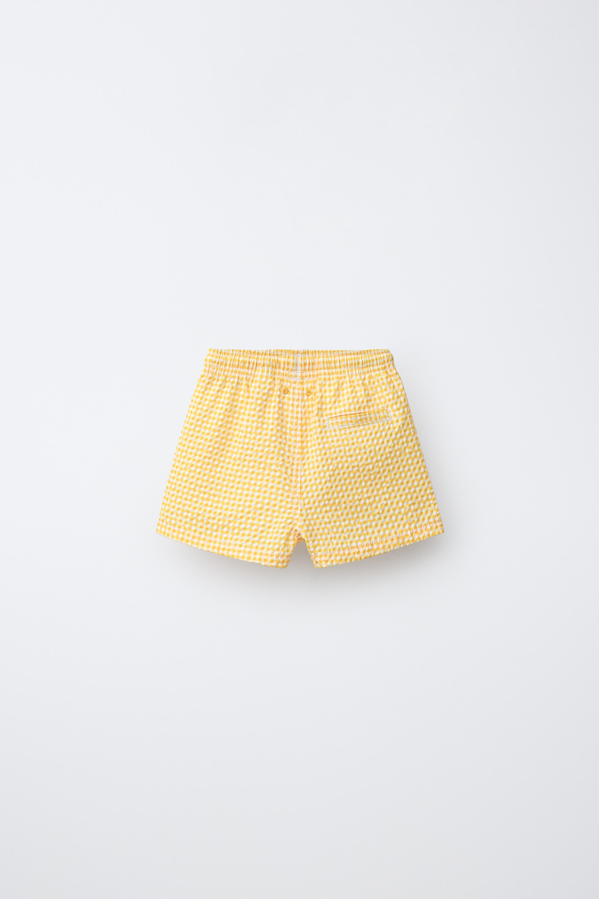 2-6 YEARS/ GINGHAM SWIM SHORTS